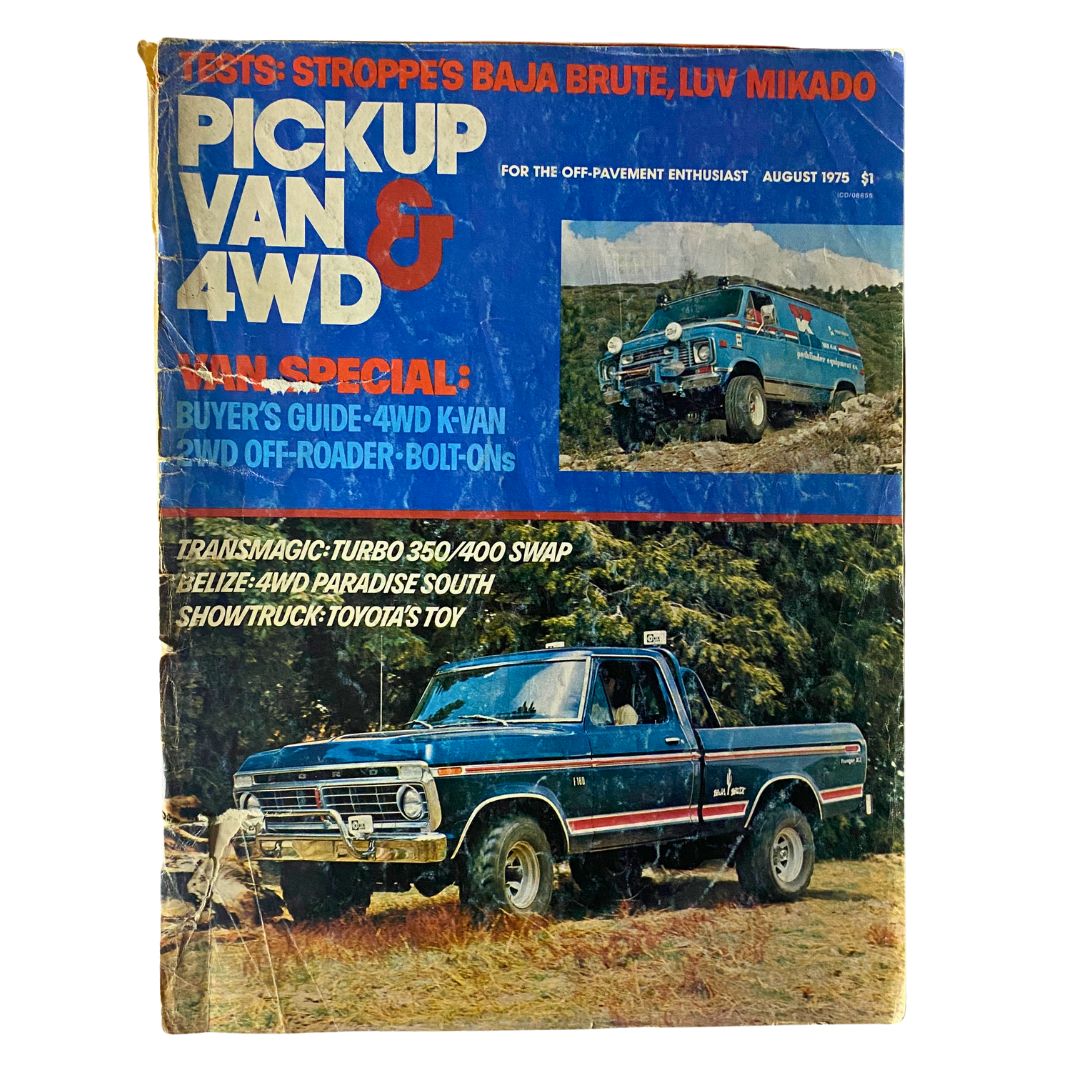 VTG Pickup, Van & 4WD Magazine August 1975 Van Special GD Interior No Label