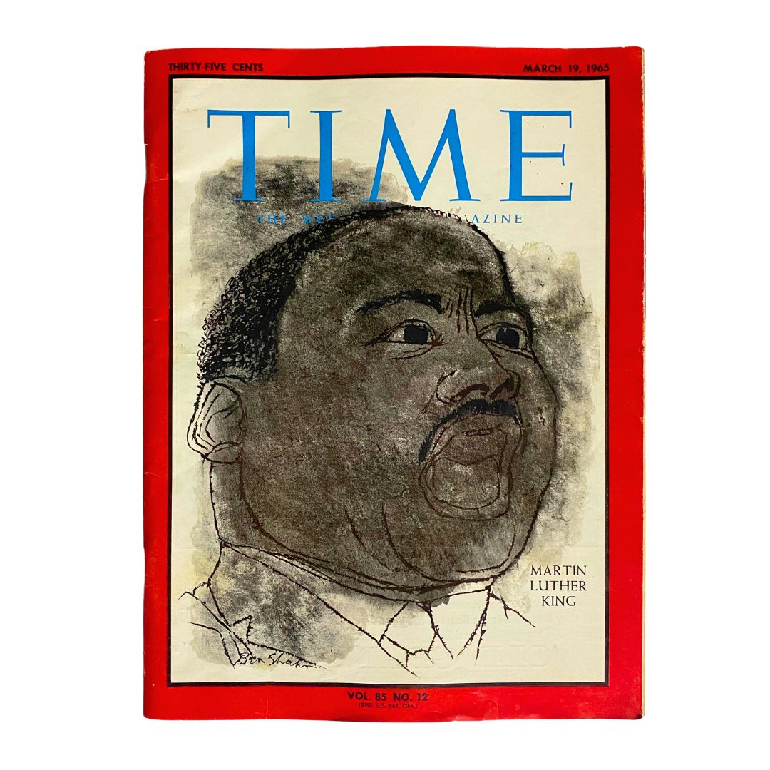 VTG Time Magazine March 19 1965 Vol 85 No. 12 Martin Luther King No Label