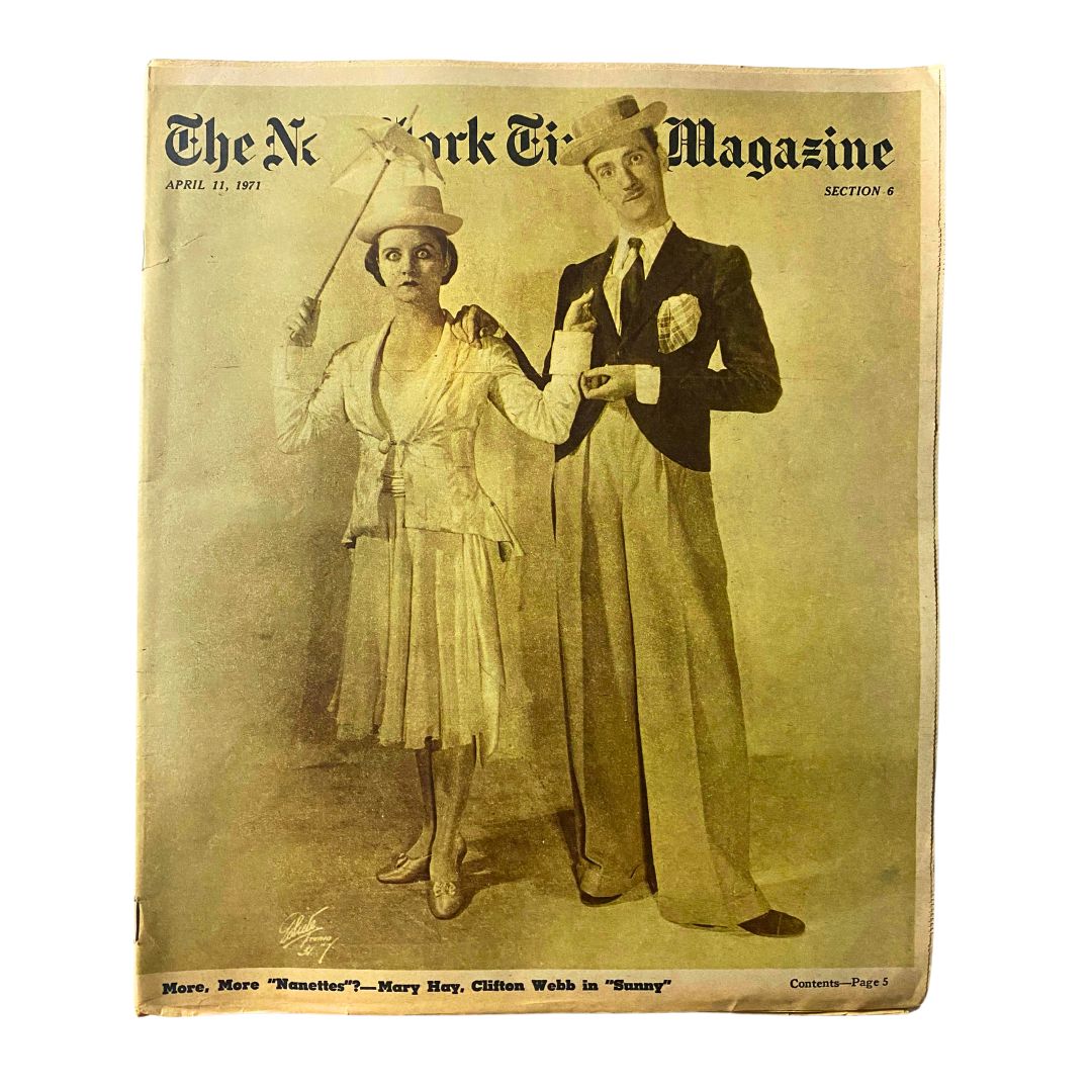 The New York Times Magazine April 11 1971 Mary Hay & Clifton Webb No Label VG