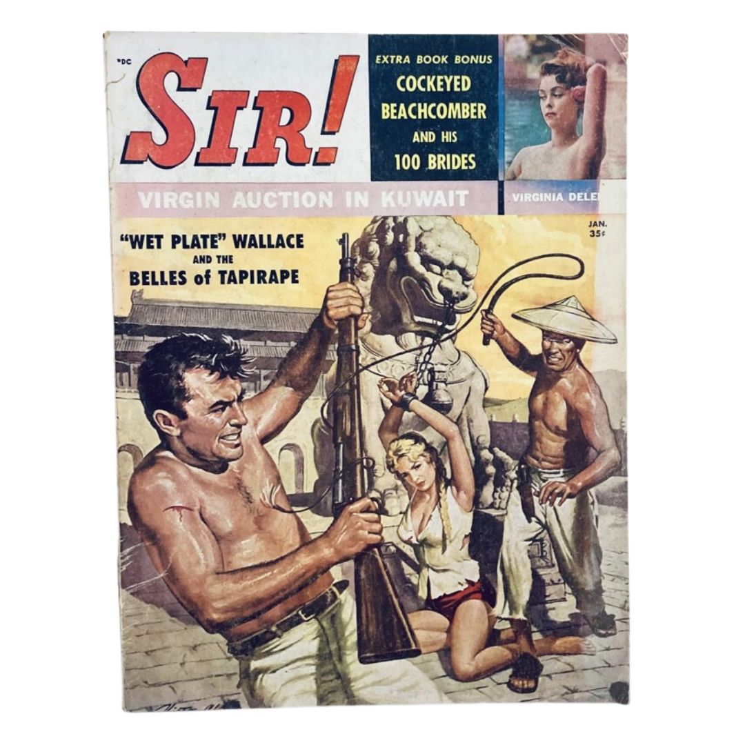 VTG Sir! Magazine for Males January 1960 "Wet Plate" Wallace No Label