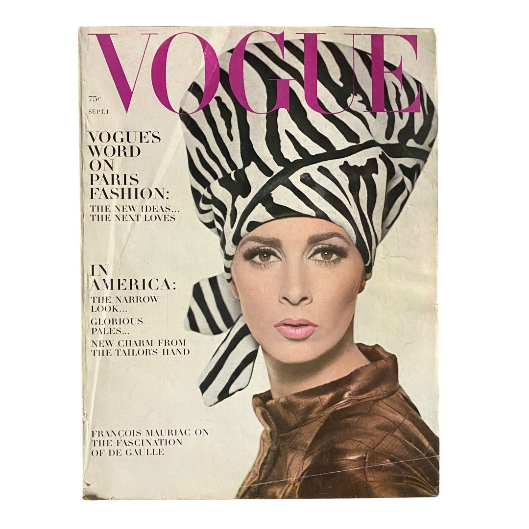 VTG Vogue Magazine September 1 1964 Willhelmina Cooper Cover No Label