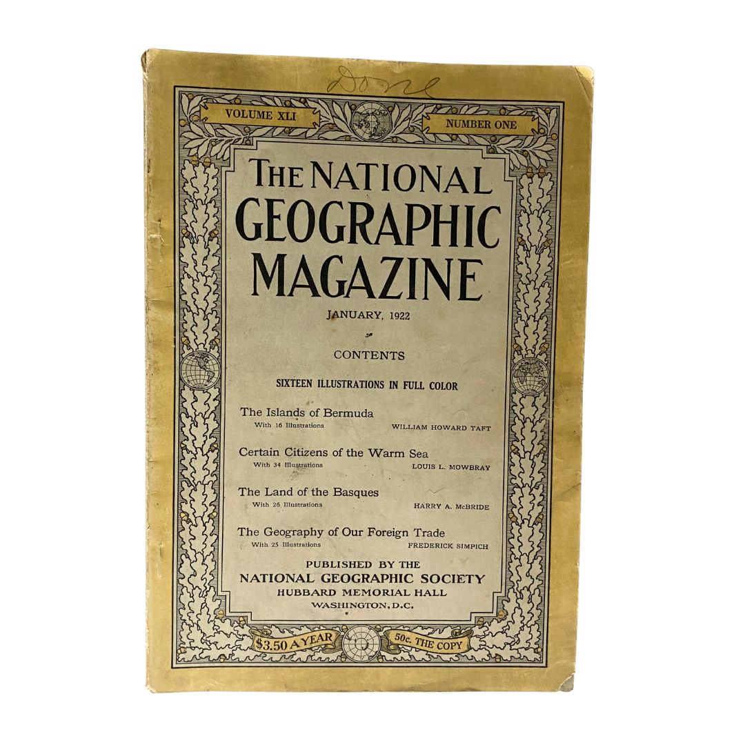 National Geographic Magazine January 1922 The Islands of Bermuda No Label