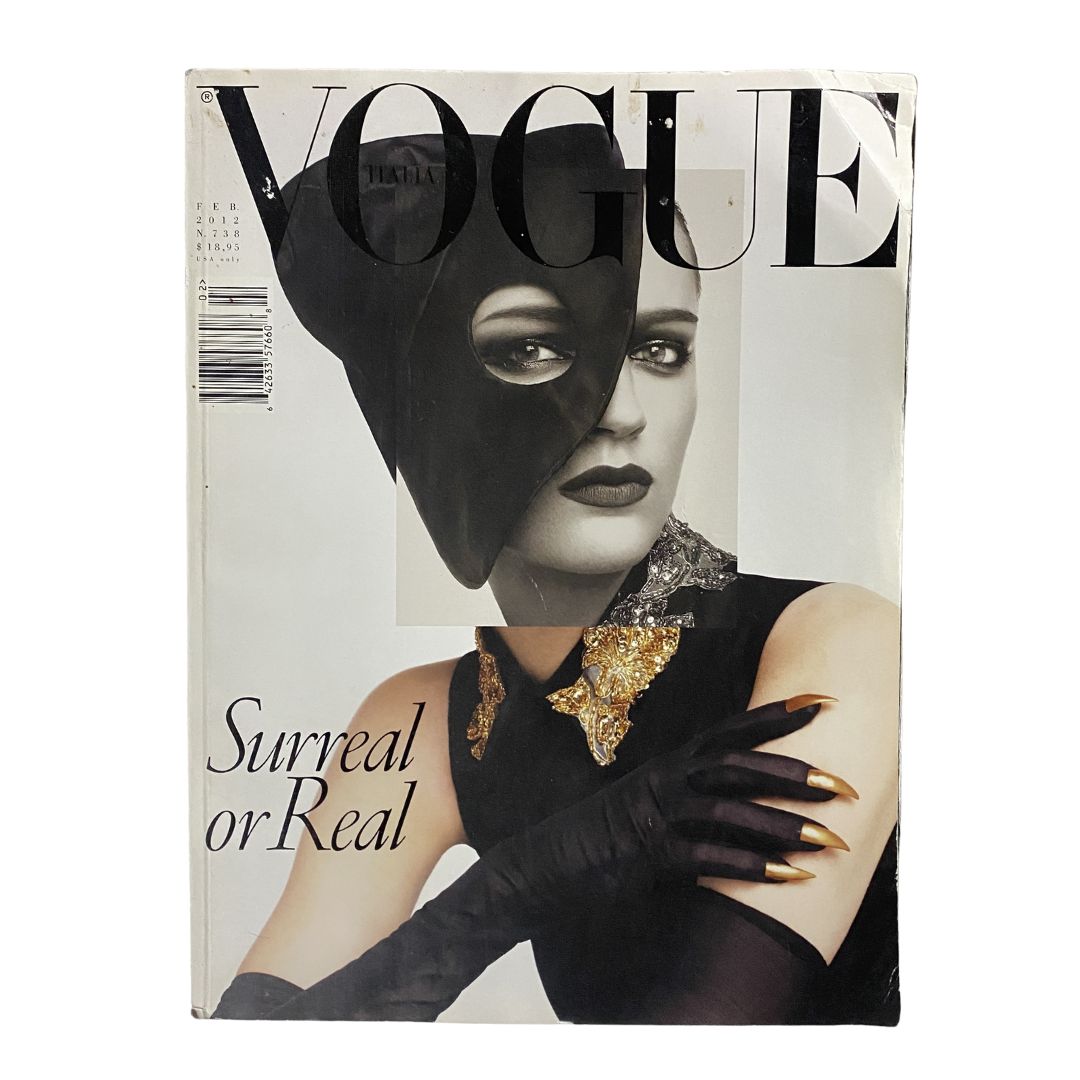 Vogue Italia Magazine February 2012 Laura Kampman Cover No Label