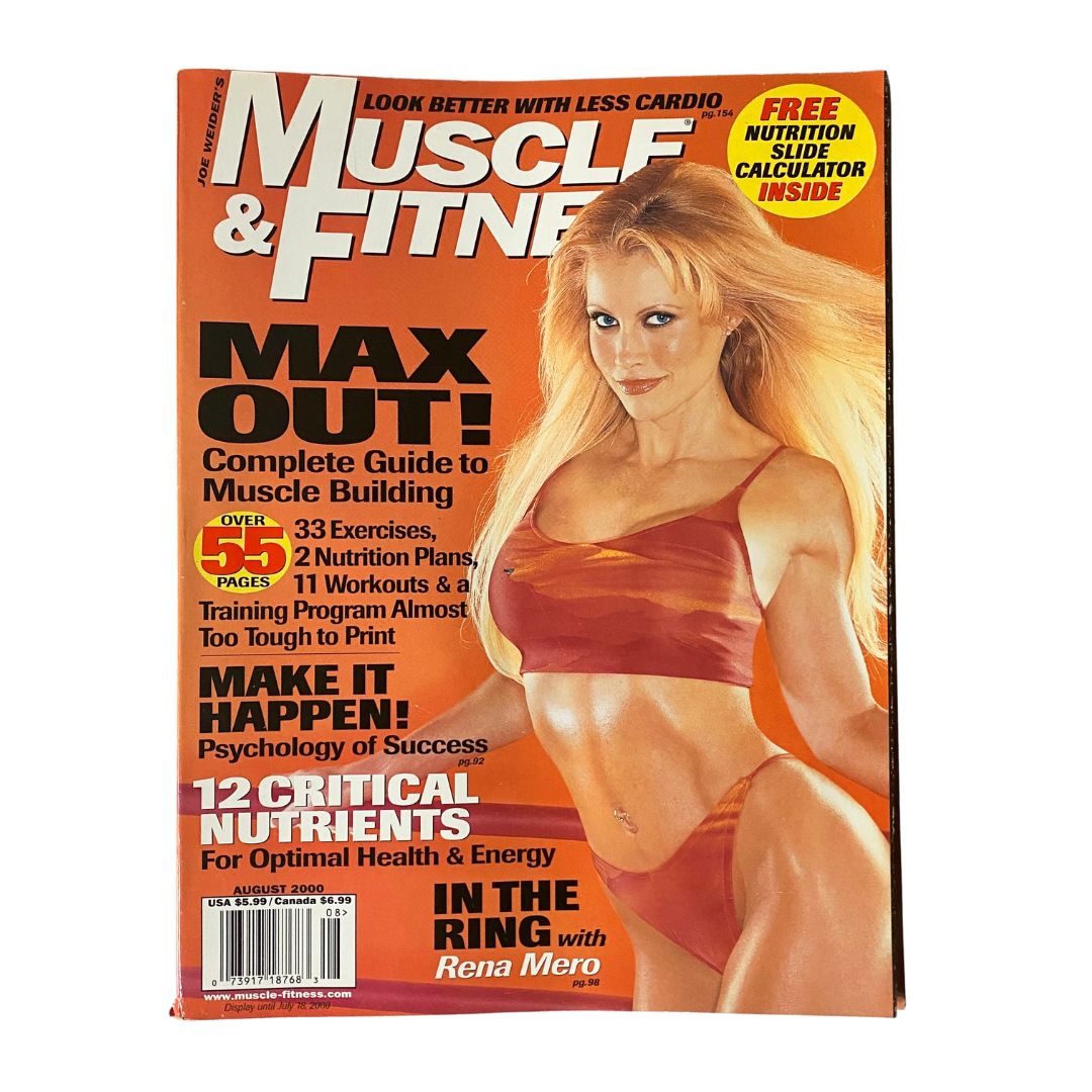 Muscle & Fitness Magazine August 2000 Rena Mero Cover No Label