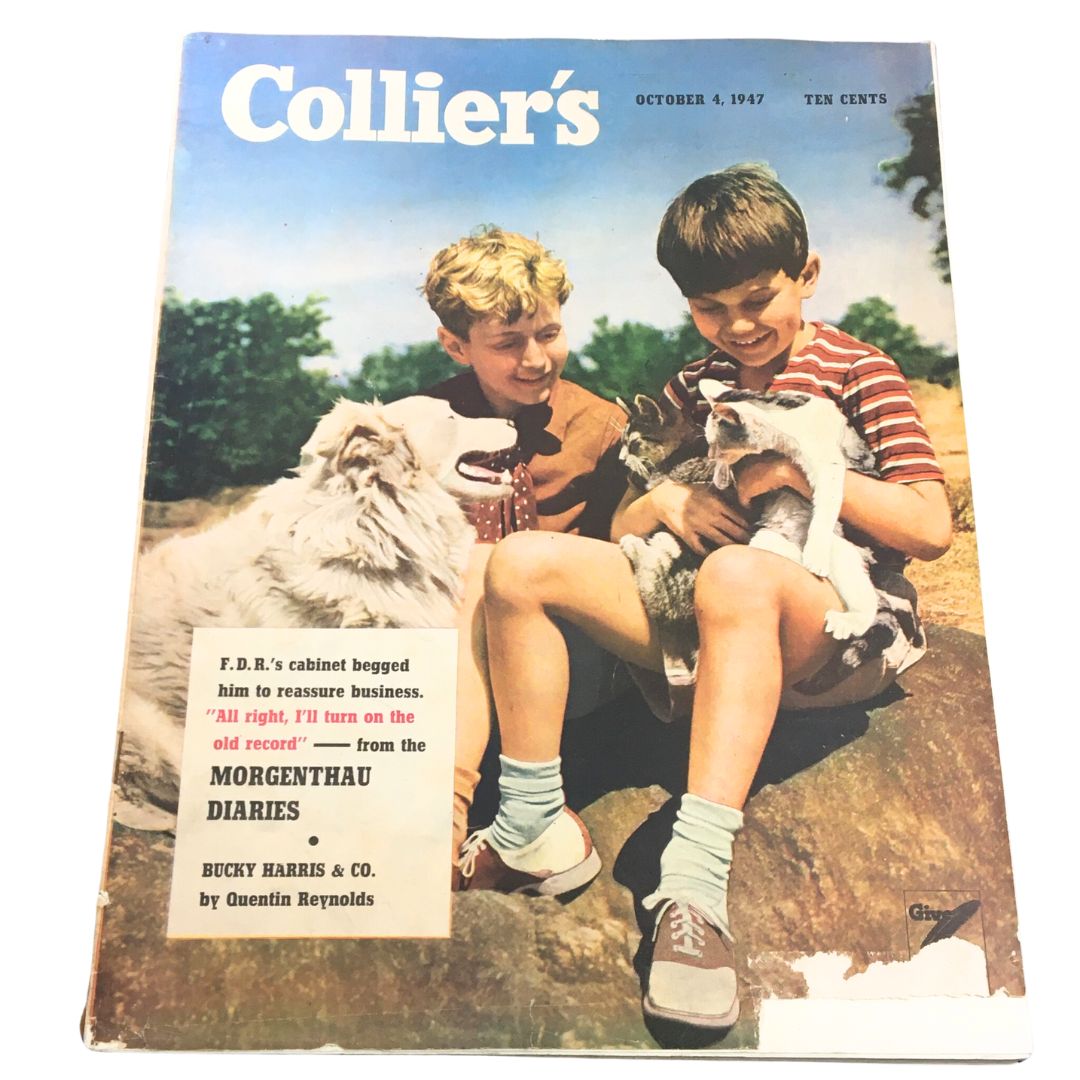 VTG Collier's Magazine October 4 1947 From The Morgenthau Diaries, Bucky Harris