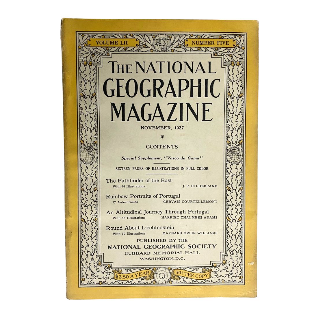 National Geographic Magazine November 1927 Vasco da Gama Supplement No Label