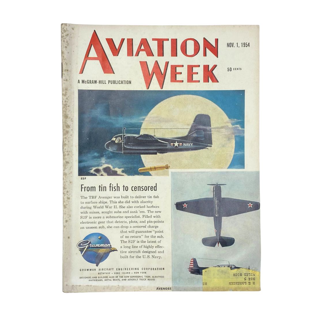 VTG Aviation Week Magazine November 1 1954 From Tin Fish To Censored