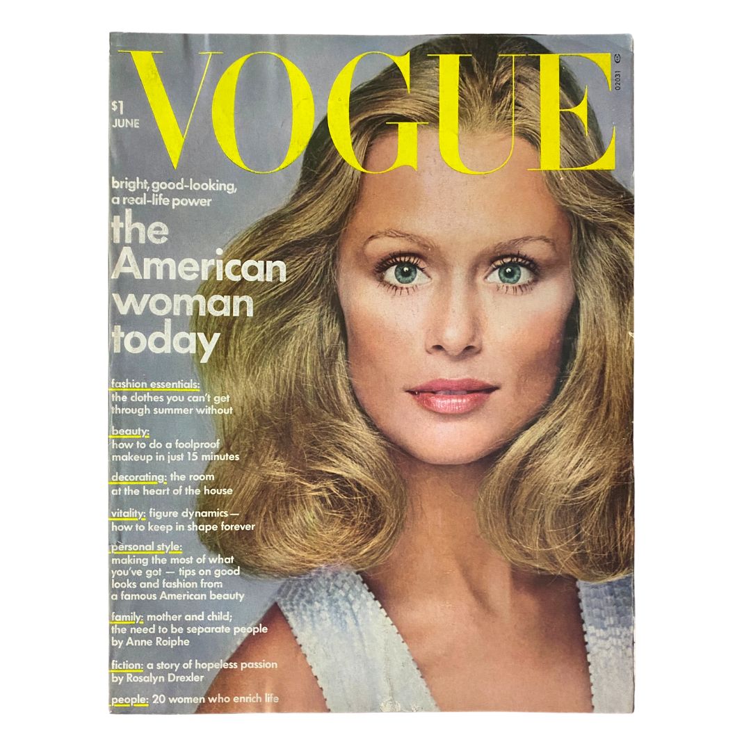 VTG Vogue Magazine June 1973 Lauren Hutton by Richard Avedon No Label