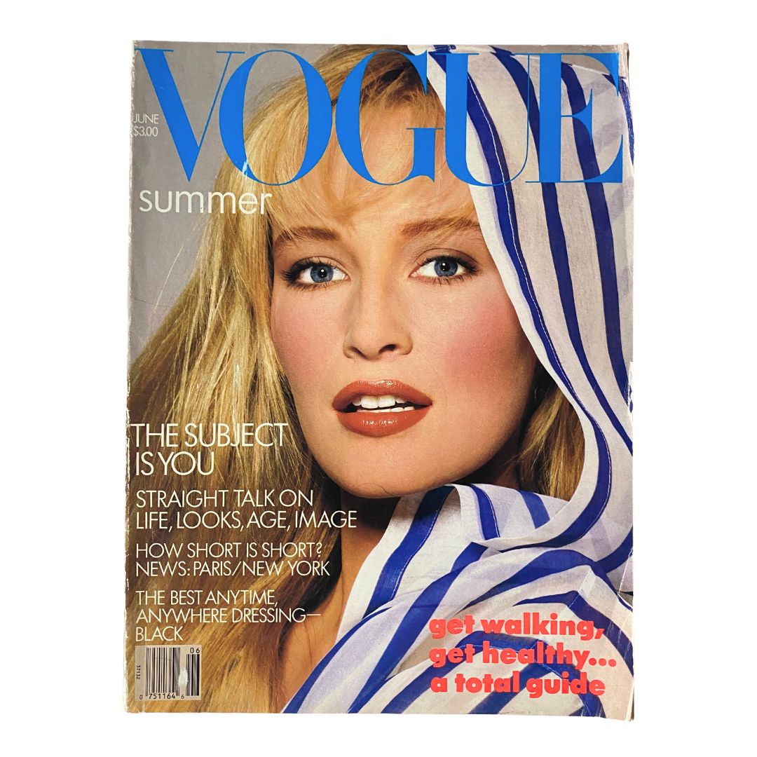 VTG Vogue Magazine June 1987 Estelle Lefebure by Avedon No Label