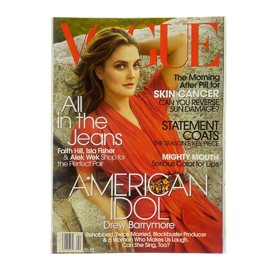 Vogue Magazine February 2006 Actress Drew Barrymore Cover No Label