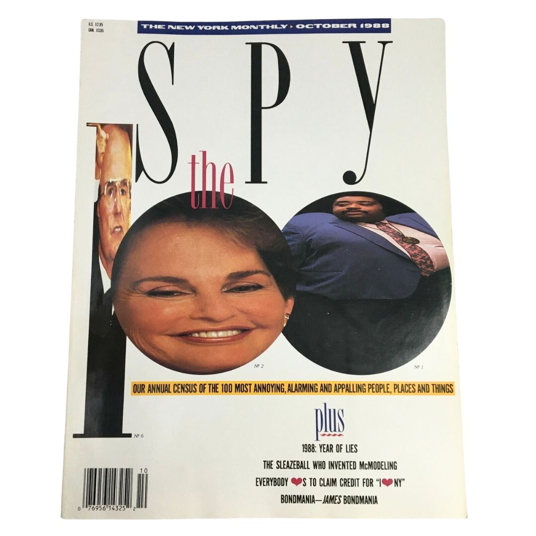 Spy Magazine October 1988 Donald Trump 100 Census & James Bondmania, VG