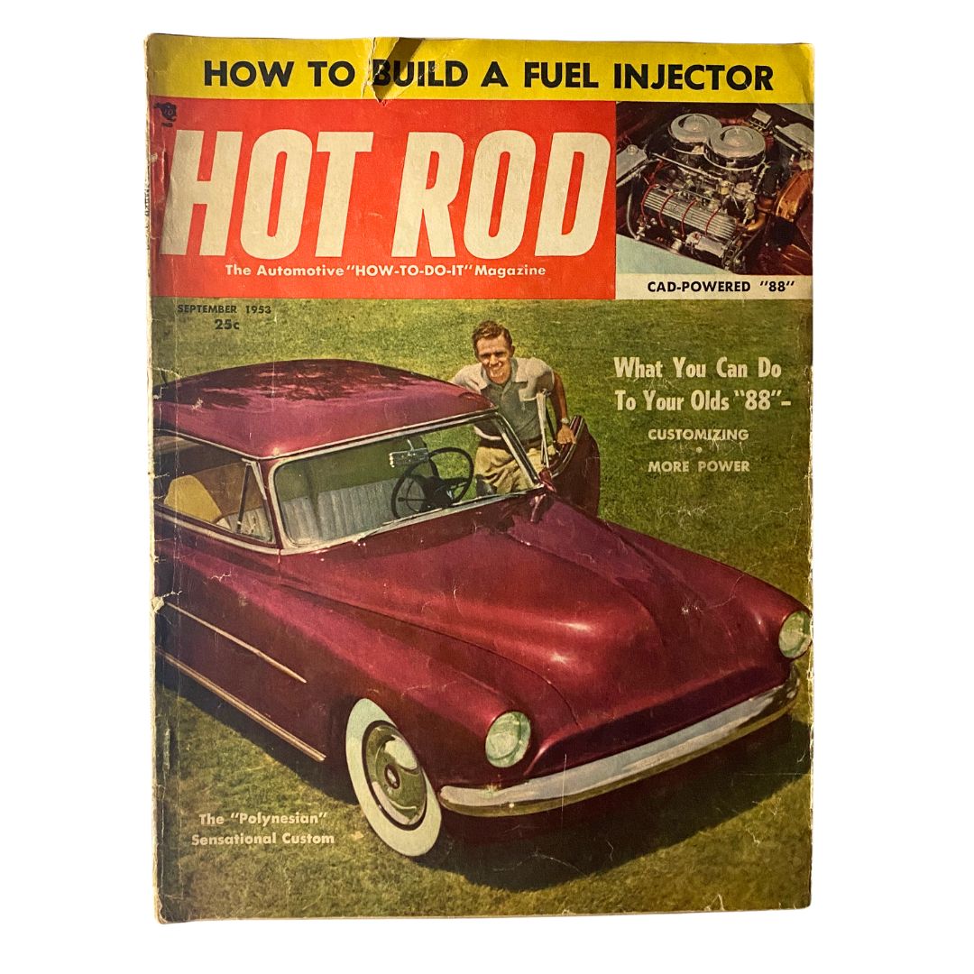 VTG Hot Rod Magazine September 1953 Polynesian Sensational Custom No Label