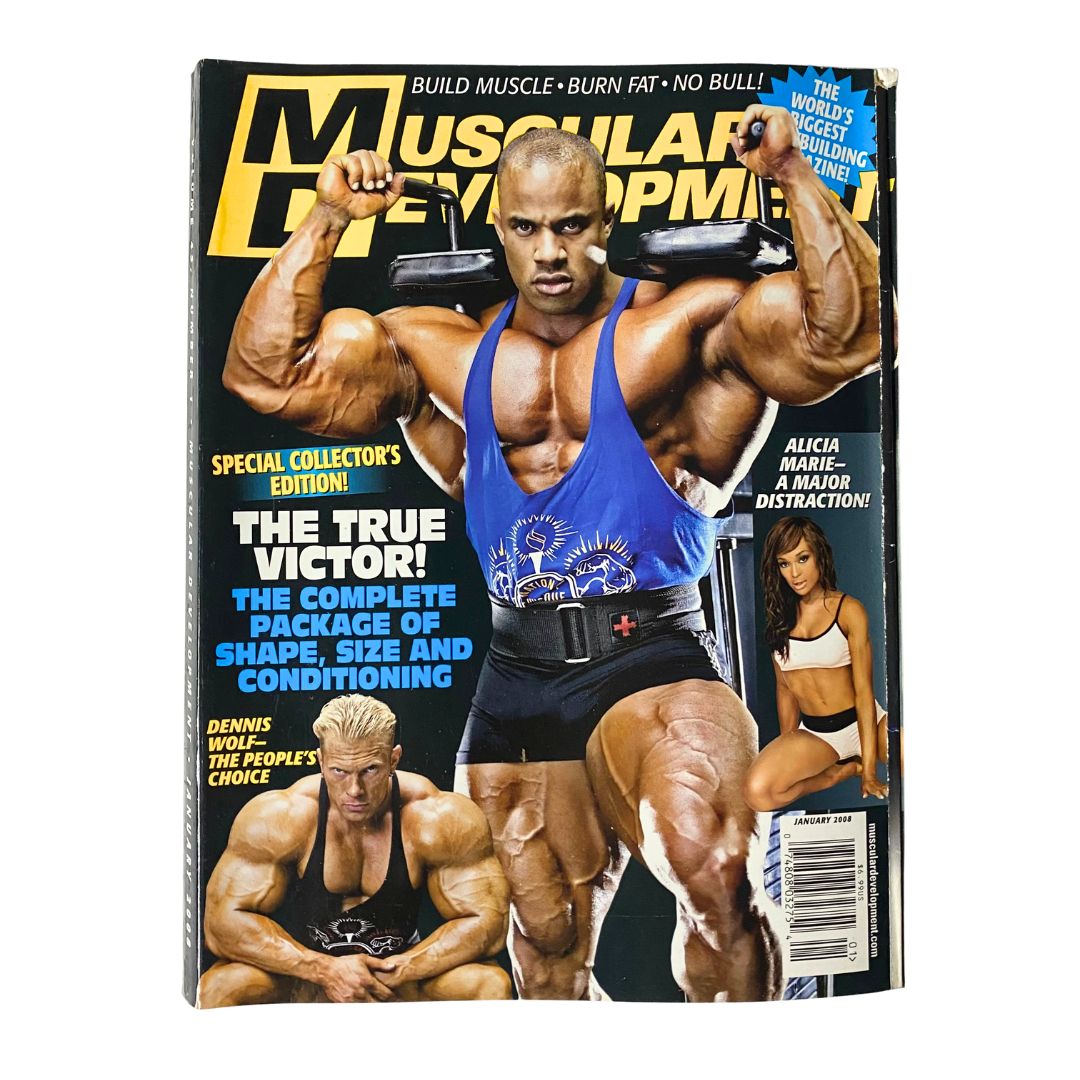 Muscular Development Magazine January 2008 Dennis Wolf, Victor Martinez No Label