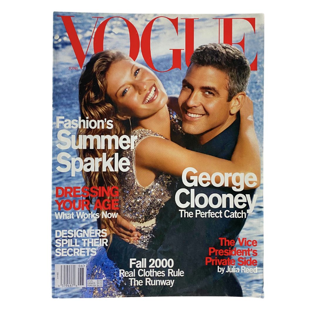 Vogue Magazine June 2000 Gisele Bündchen & George Clooney No Label VG