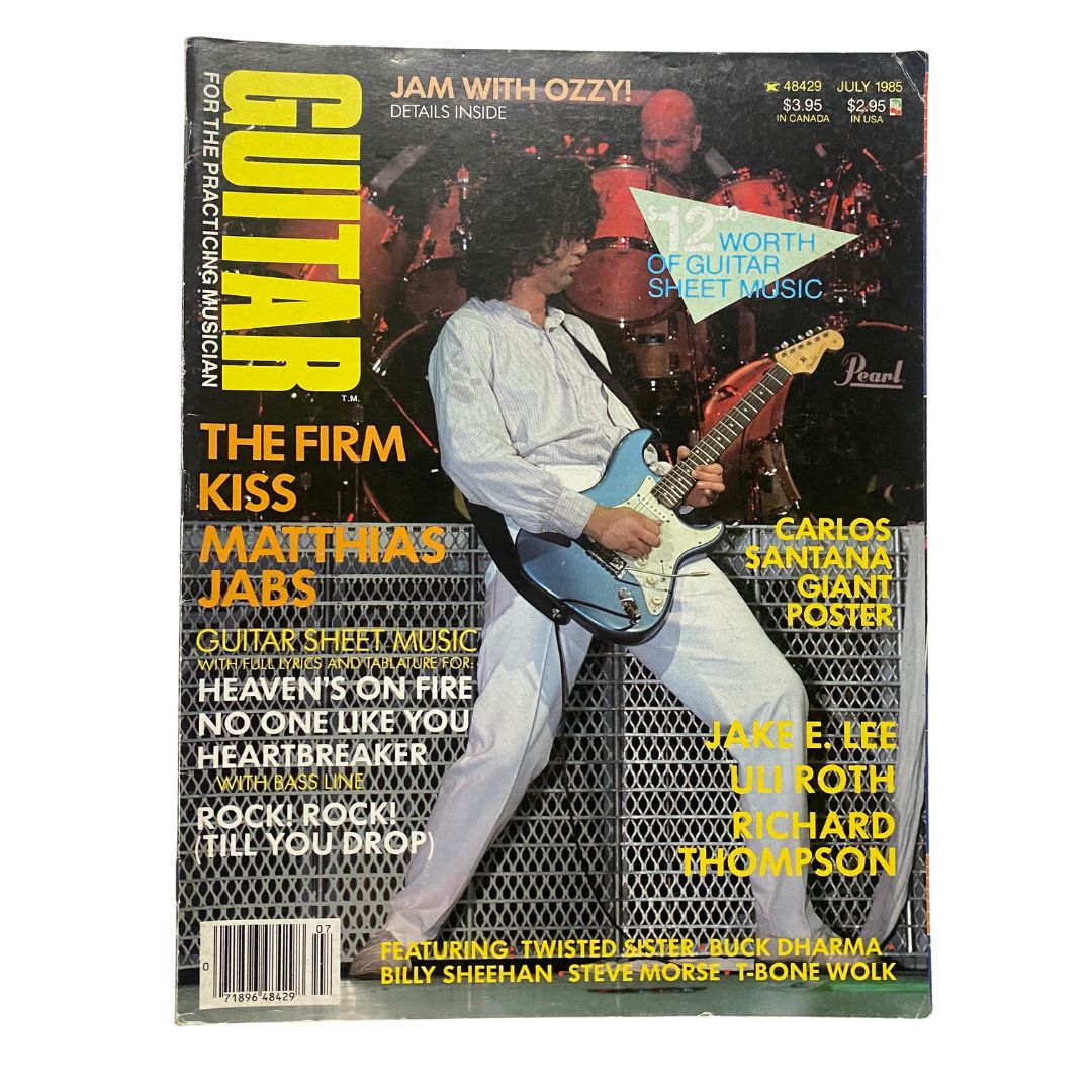 Guitar for the Practicing Musician Magazine July 1985 Carlos Santana w Poster