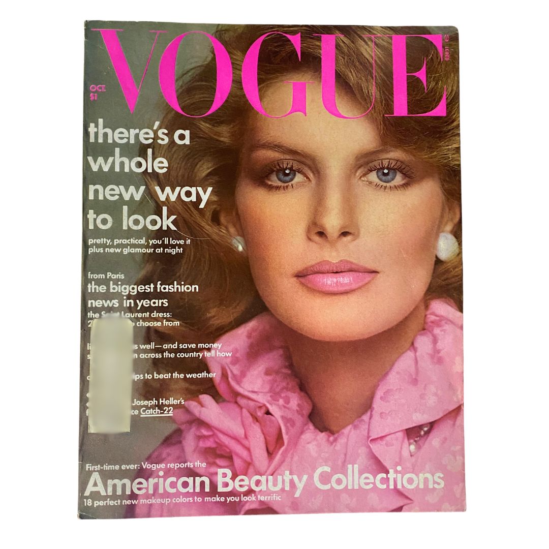 VTG Vogue Magazine October 1974 Rene Russo by Francesco Scavullo