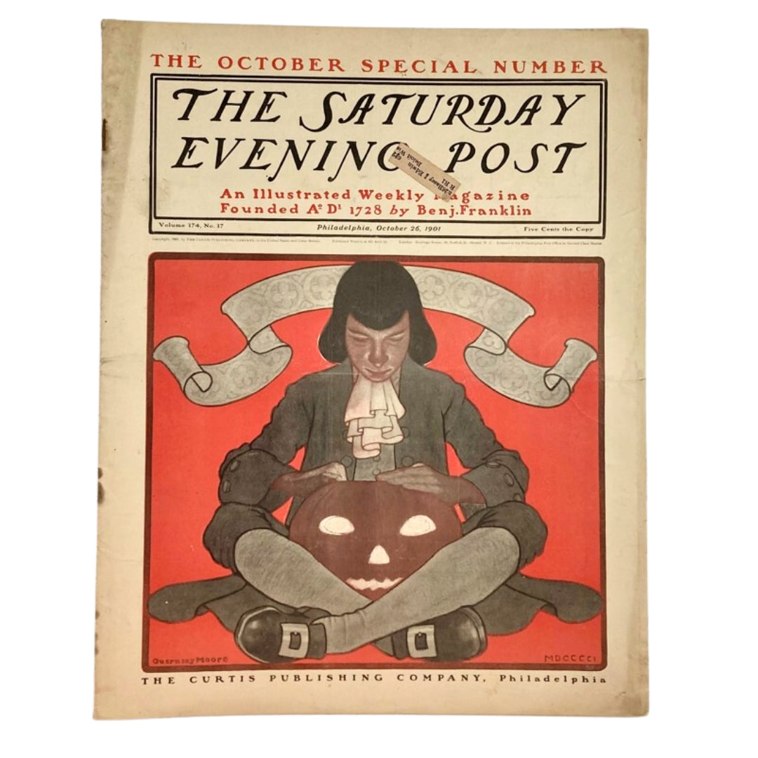 Saturday Evening Post Illustrated Cover Magazine October 26 1901 October Special