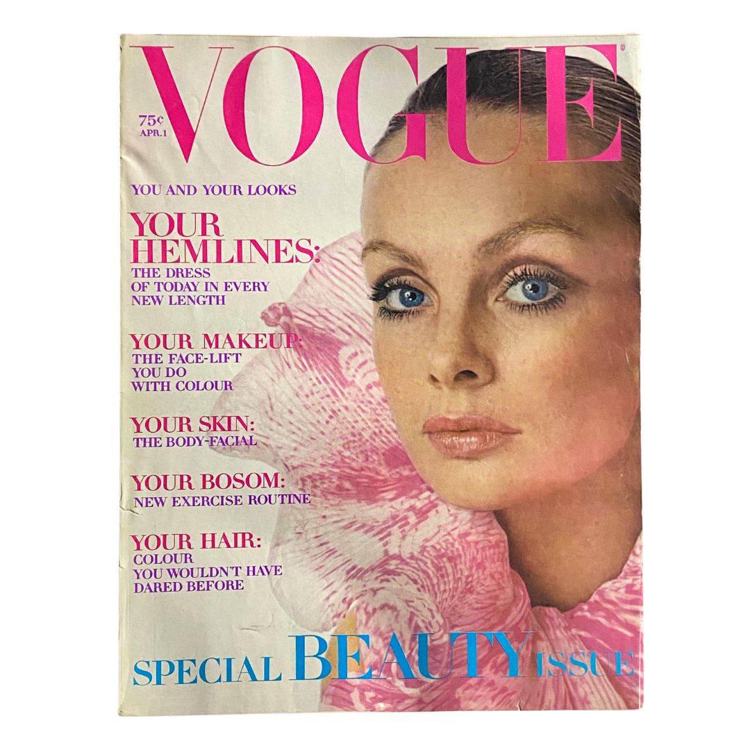 VTG Vogue Magazine April 1 1970 Jean Shrimpton by Richard Avedon No Label