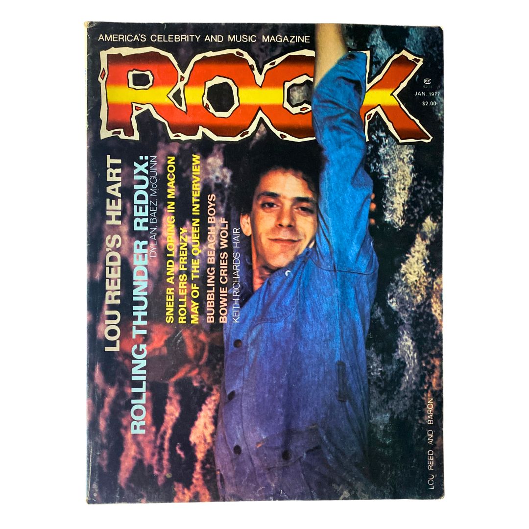 VTG Rock Magazine January 1977 Vol 2 No. 1 Lou Reed w Centerfold No Label