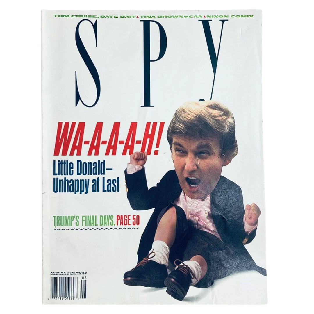 Spy Magazine August 1990 Donald Trump, Tom Cruise, Tina Brown No Label