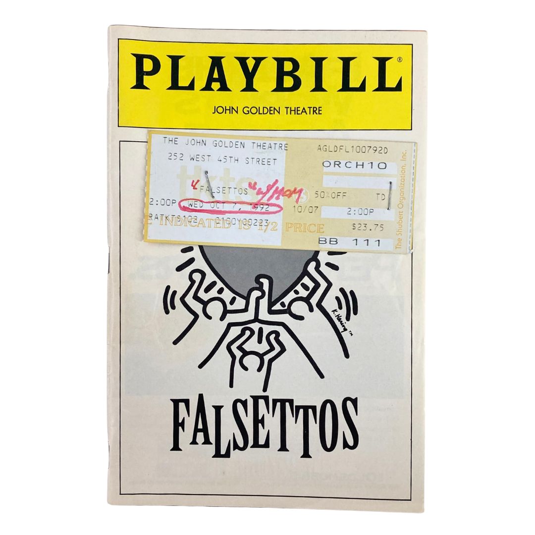 1992 Playbill John Golden Theatre Michael Rupert, Stephen Bogardus in Falsettos