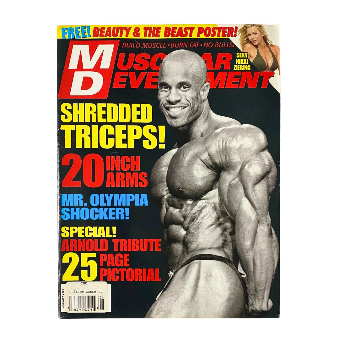 Muscular Development Magazine January 2004 Victor Martinez w Poster No Label