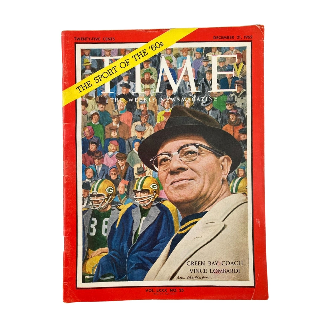 VTG Time Magazine December 21 1962 Green Bay Coach Vince Lombardi No Label