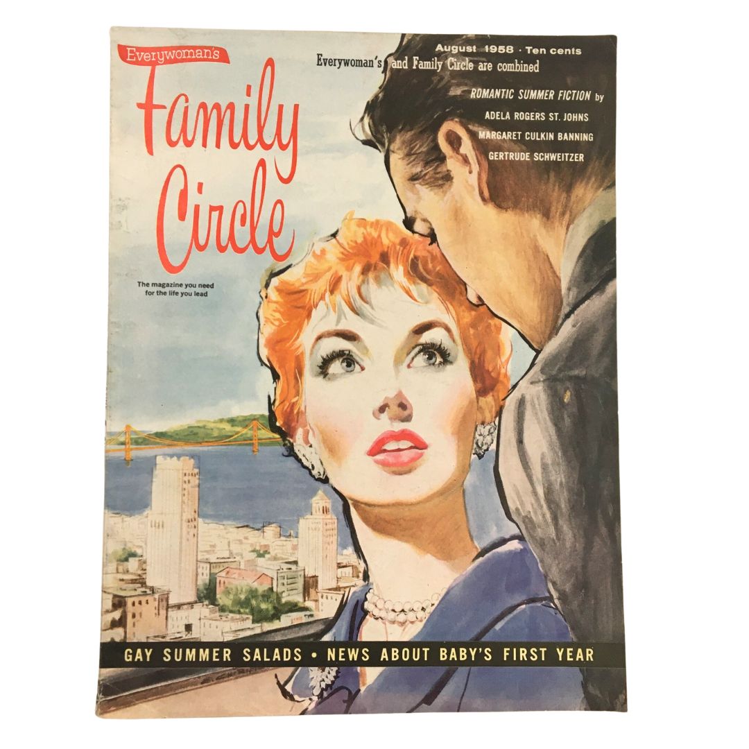 Family Circle Magazine August 1958 Margaret Culkin, Gertrude Schweitzer No Label