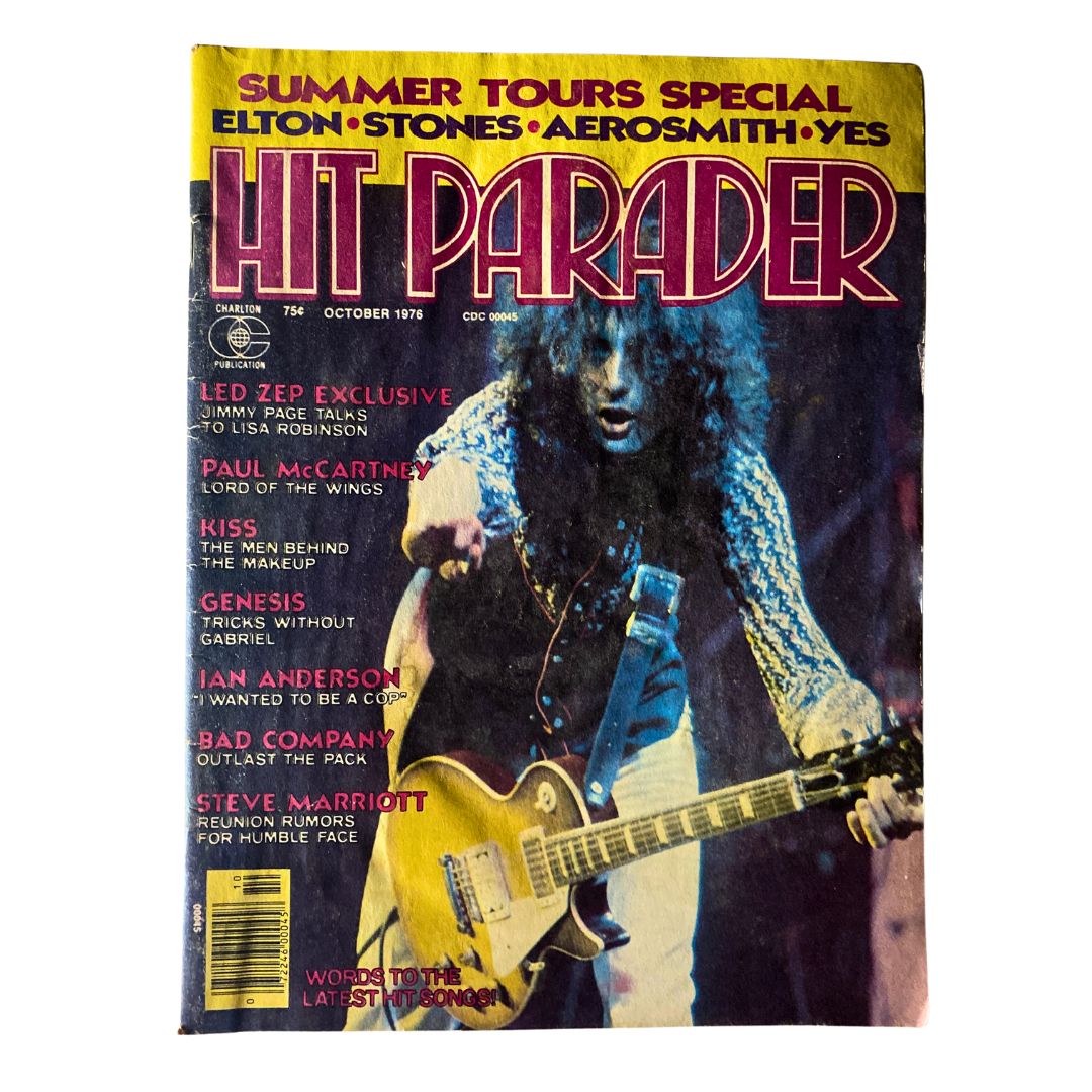 VTG Hit Parader Magazine October 1976 Led Zeppelin, Paul McCartney No Label