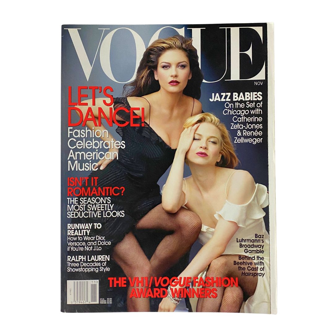 Vogue Magazine November 2002 Catherine Zeta-Jones & Renée Zellweger No Label VG