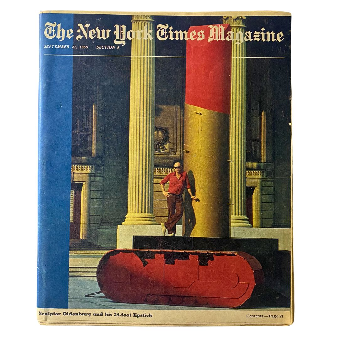 The New York Times Magazine September 21 1969 Sculptor Claes Oldenburg No Label