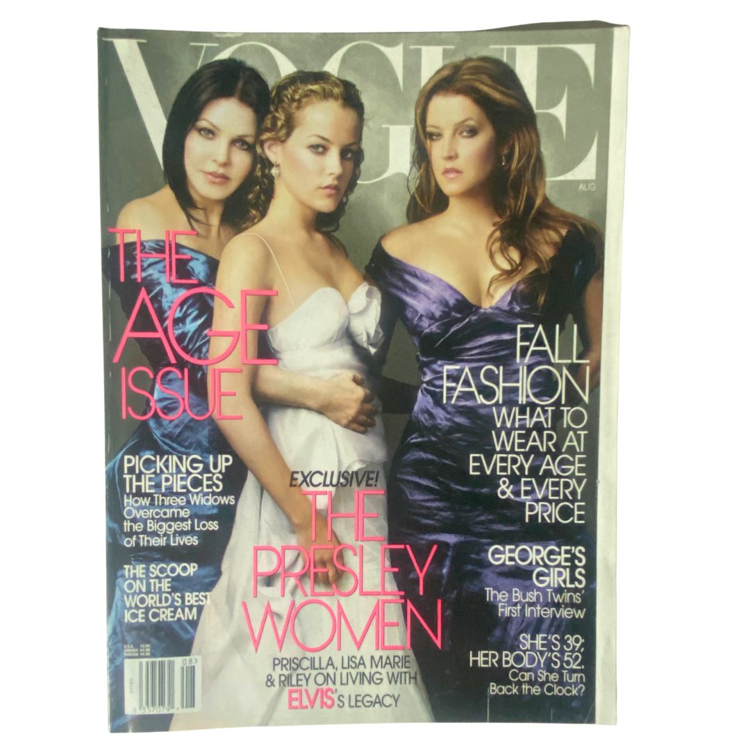 Vogue Magazine August 2004 Lisa Marie, Priscilla & Riley Presley No Label