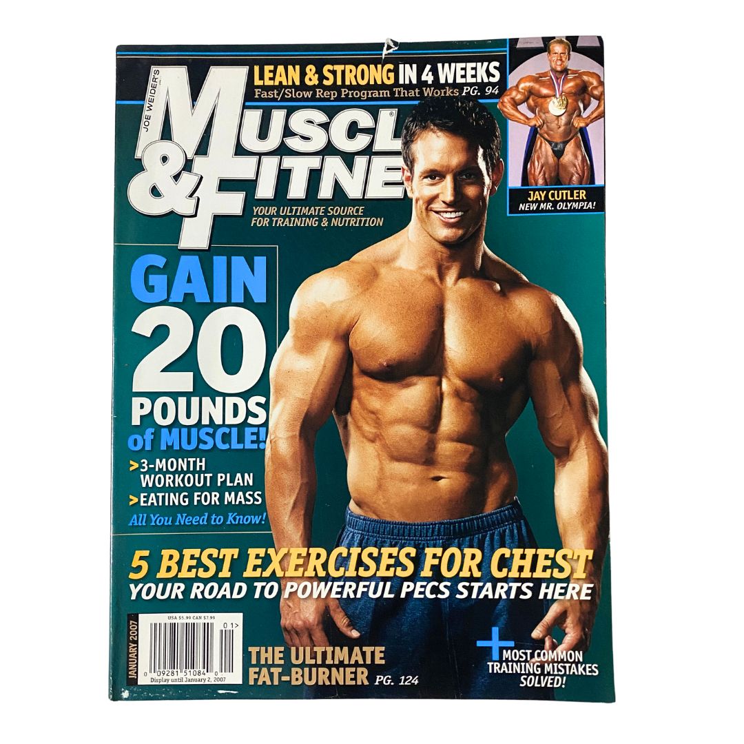 Muscle & Fitness Magazine January 2007 Jeff Dwelle, Jay Cutler Cover No Label