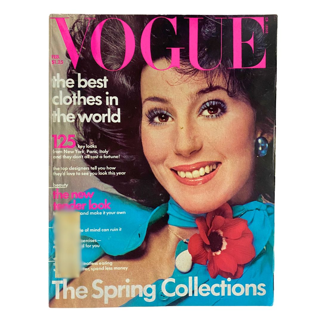 VTG Vogue Magazine February 1975 Cher by Richard Avedon