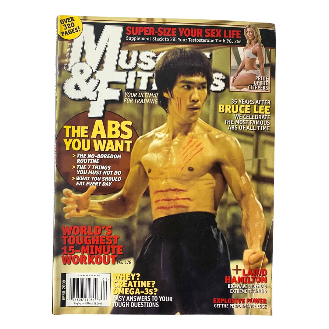 Muscle & Fitness Magazine April 2009 Bruce Lee Cover No Label