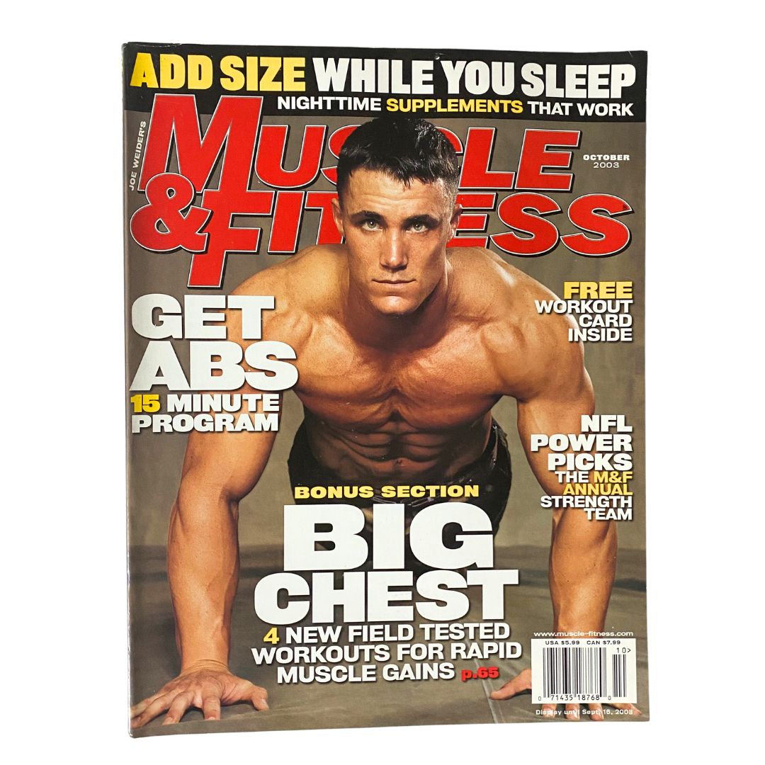 Muscle & Fitness Magazine October 2003 Greg Plitt Cover No Label