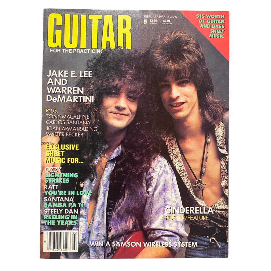 Guitar for the Practicing Musician Magazine February 1987 Jake & Warren w Poster