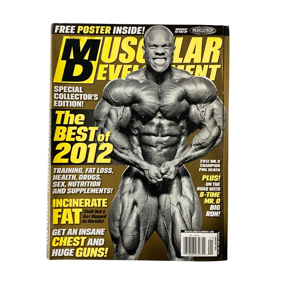 Muscular Development Magazine January 2013 Phil Heath w Poster No Label