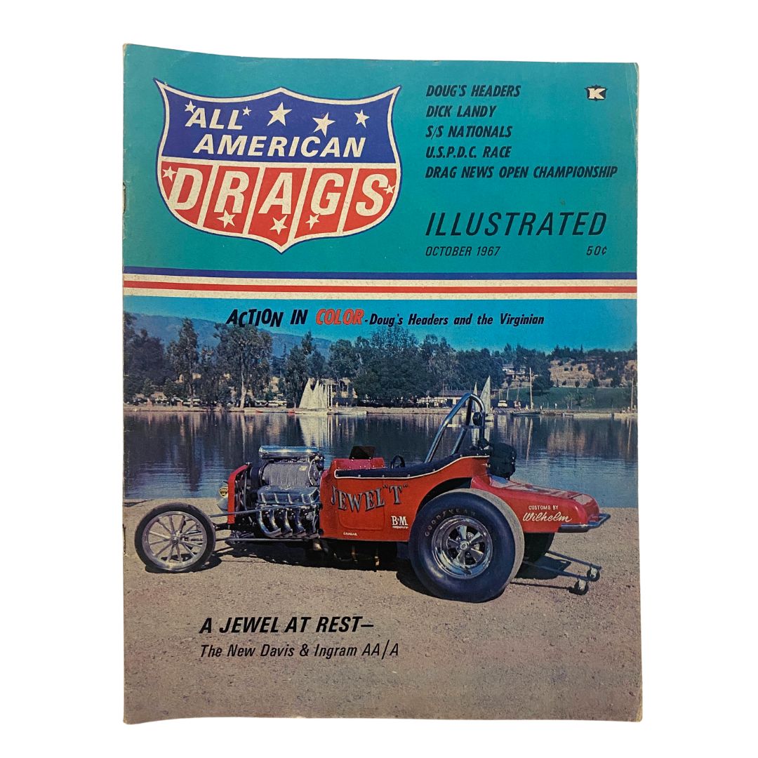 All American Drags Illustrated Magazine October 1967 Doug's Headers No Label