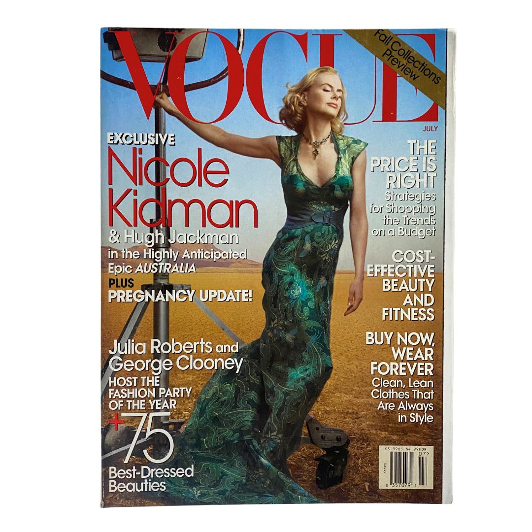 Vogue Magazine July 2008 Nicole Kidman Cover No Label VG