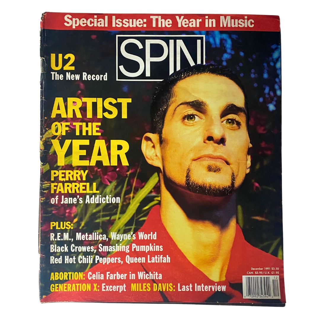 Spin Magazine December 1991 Vol 7 #9 Perry Farrell Artist of the Year No Label