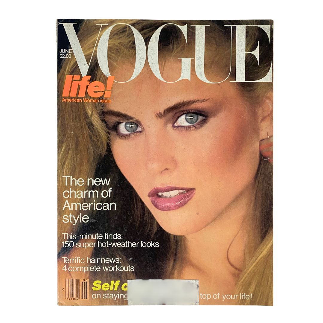 VTG Vogue Magazine June 1980 Kim Alexis by Francesco Scavullo