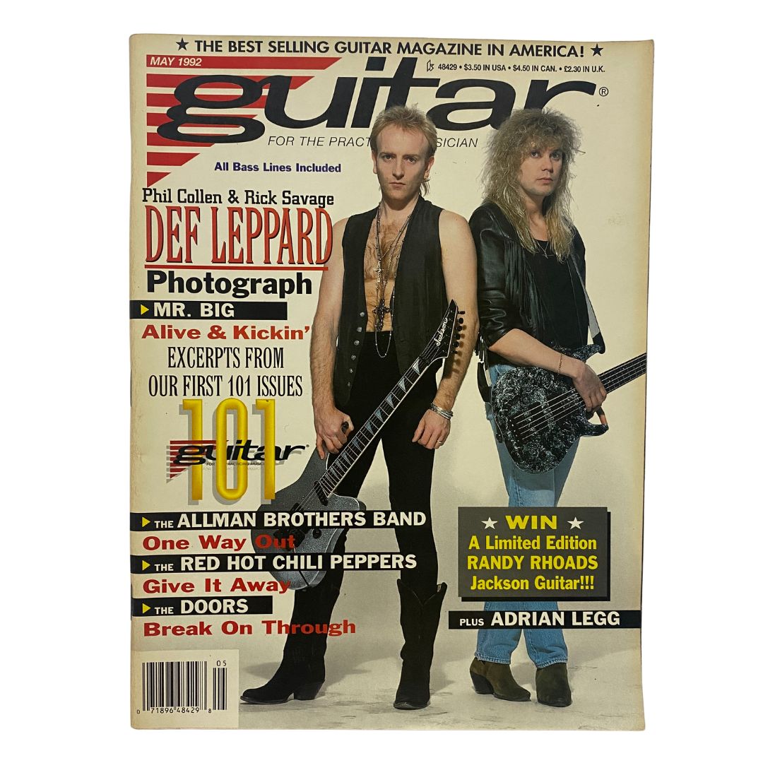 Guitar for the Practicing Musician Magazine May 1992 Def Leppard w Poster VG