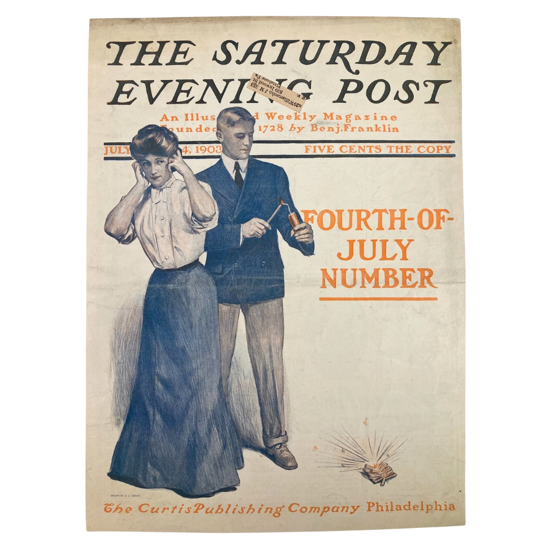 COVER ONLY The Saturday Evening Post July 4 1903 Fourth-of-July Number