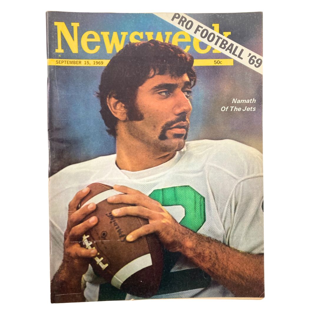 VTG Newsweek Magazine September 15 1969 Joe Namath of The Jets No Label