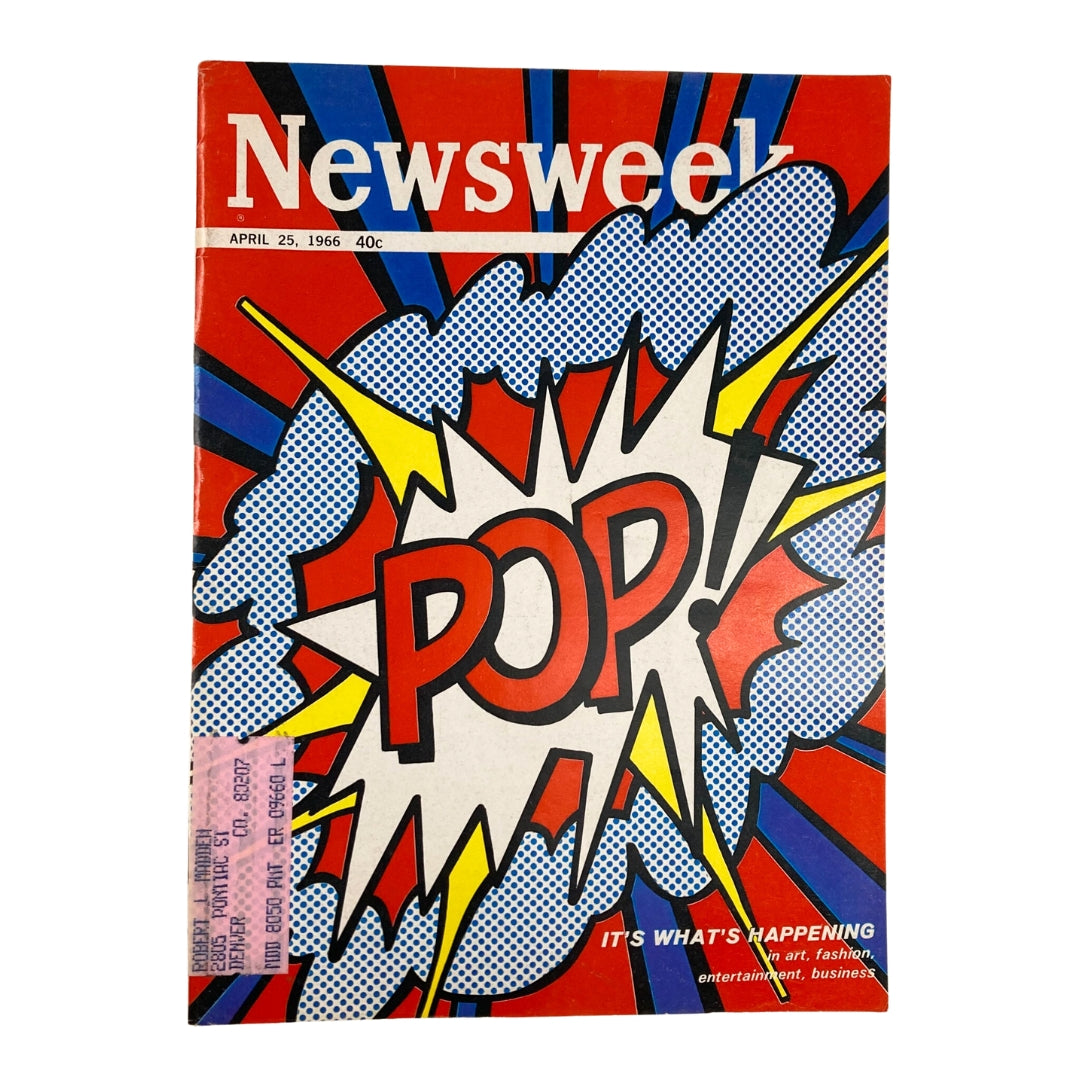 VTG Newsweek Magazine April 25 1966 Pop It's Happening in Art & Fashion