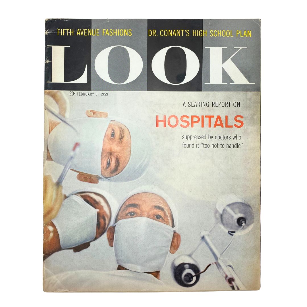 Look Magazine February 3 1959 Vol. 23 No. 3 Report on Hospitals No Label