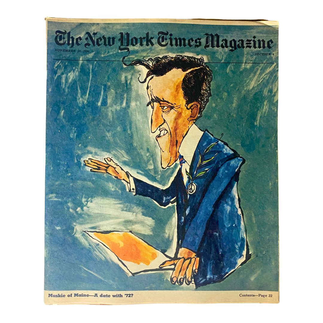 The New York Times Magazine November 22 1970 Muskie of Mane No Label