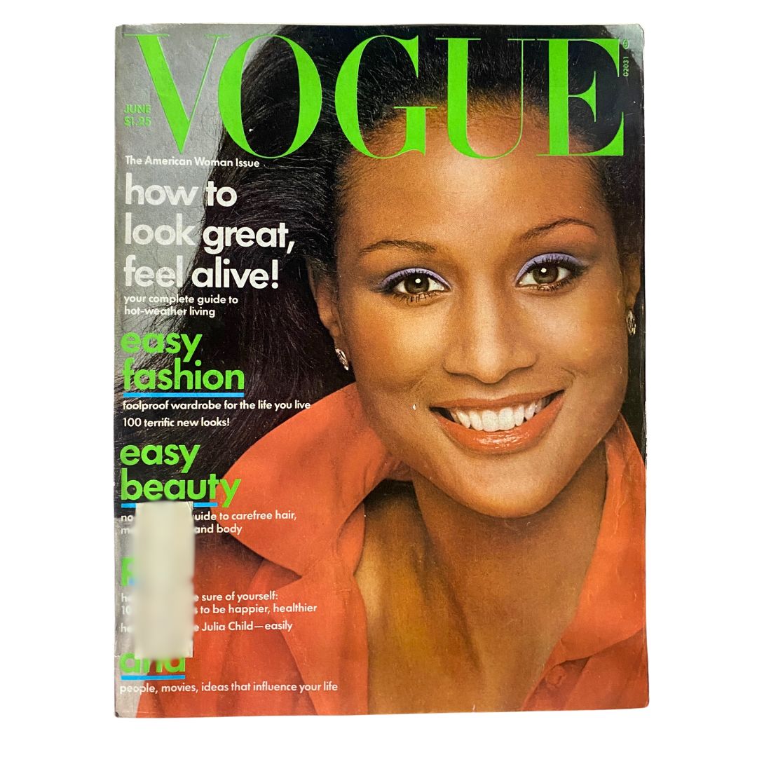 VTG Vogue Magazine June 1975 Beverly Johnson by Francesco Scavullo