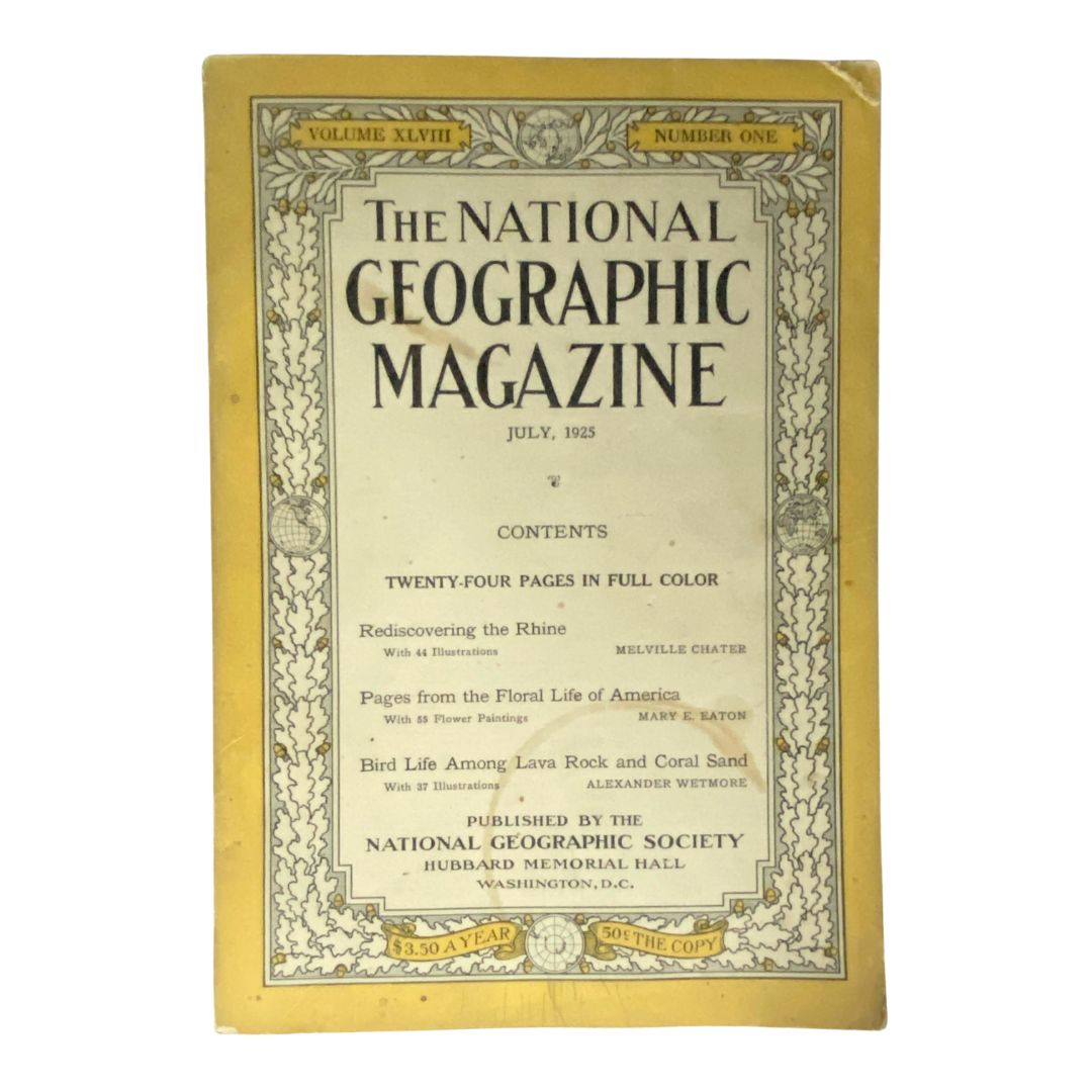 National Geographic Magazine July 1925 Rediscovering the Rhine No Label